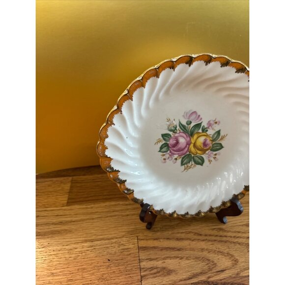 Vintage ndianaWarranted 22Kt Gold Quban Royal Cake Plate - Picture 4 of 7